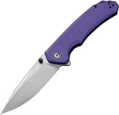 CIVIVI Brazen Flipper Knife Purple G-10 (3.46" Stonewashed D2) C2102A