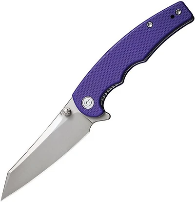 CIVIVI P87 Folder Flipper Knife Purple G-10 (2.90" Bead Blast Nitro-V) C21043-2