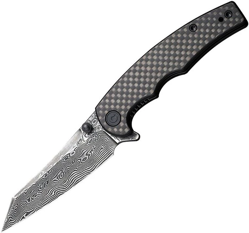 CIVIVI P87 Folder Flipper Knife Carbon Fiber G-10 (2.90" Damascus) C21043-DS1