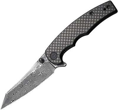 CIVIVI P87 Folder Flipper Knife Carbon Fiber G-10 (2.90" Damascus) C21043-DS1