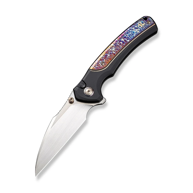 WE Knife Ziffius Button Lock Knife Carbon Fiber + Titanium (3.70" Satin 20CV) Limited Edition 310 PCS WE22024D-2