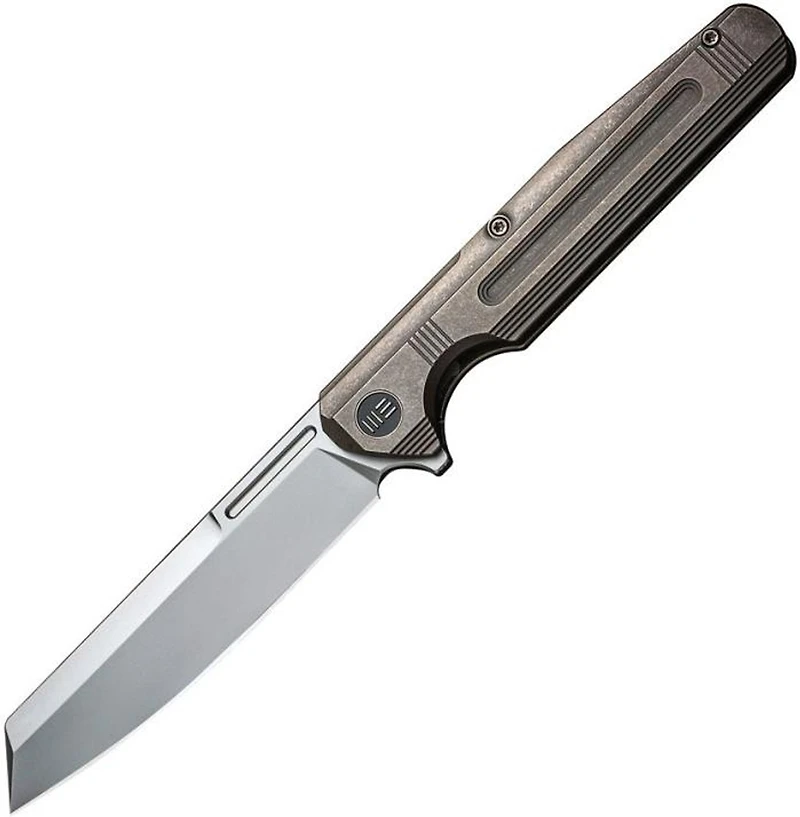WE Knife Reiver Flipper Knife Bronze Titanium (3.97" Bead Blasted S35VN) WE16020-3