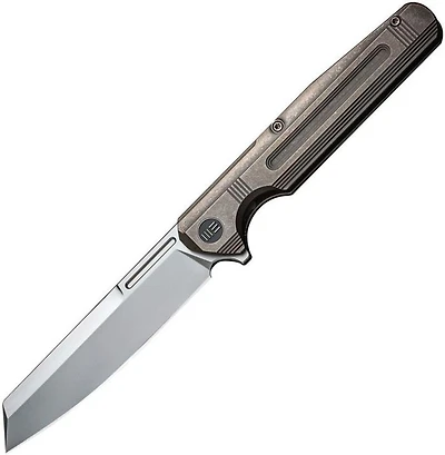 WE Knife Reiver Flipper Knife Bronze Titanium (3.97" Bead Blasted S35VN) WE16020-3