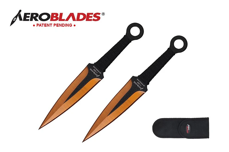 Ninja Kunai (Gold) Throwing Knife 7.5" (2pc Set)