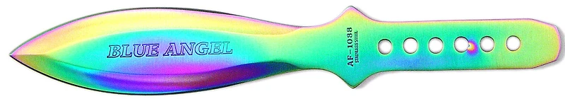 Blue Angel (Rainbow) Throwing Knife 9" (3pc Set)