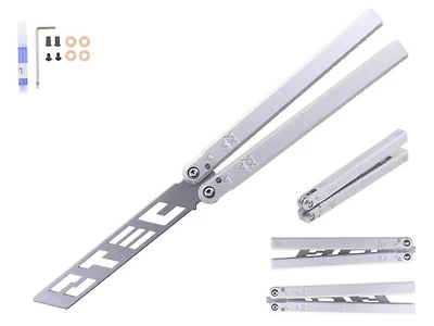 S-tec Butterfly Trainer (SILVER Anodized) Aluminum Handle 9.75" Overall