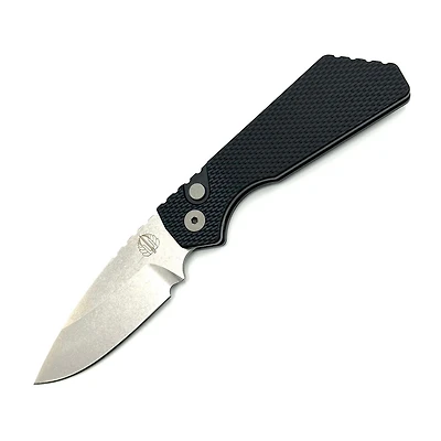 Pro-Tech Stider PT+ AUTO Black Texture Aluminum Folding Knife (3.0" Stonewash MagnaCut) PT205