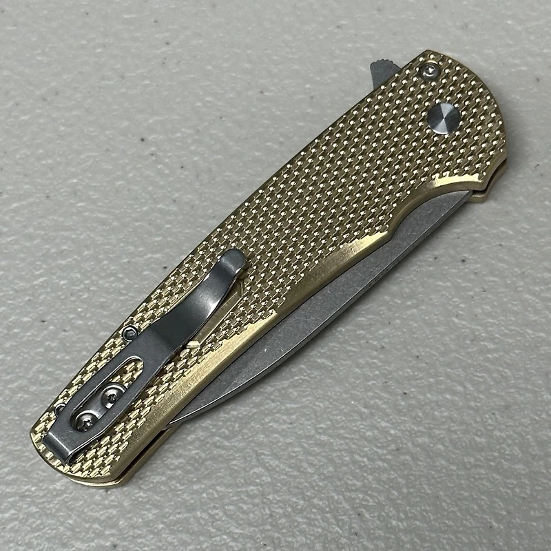 Pro-Tech Malibu Bronze Texture Custom Flipper Knife Wharncliffe (3.25" Stonewash MagnaCut) 5311