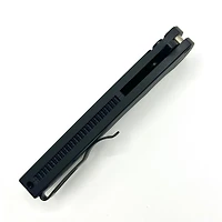 Pro-Tech Malibu Operator Black Flipper Knife Reverse Tanto (3.30" Black DLC 20CV) 5203-OPERATOR