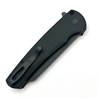 Pro-Tech Malibu Operator Black Flipper Knife Reverse Tanto (3.30" Black DLC 20CV) 5203-OPERATOR