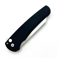 Pro-Tech Malibu Black Flipper Knife Reverse Tanto (3.30" Stonewash 20CV) 5201