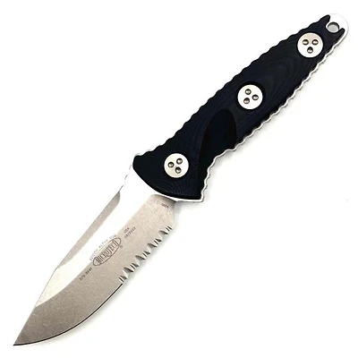 Microtech Socom Alpha Mini [Serrated] Fixed Blade G-10 (3.71" Stonewash) 113M-11