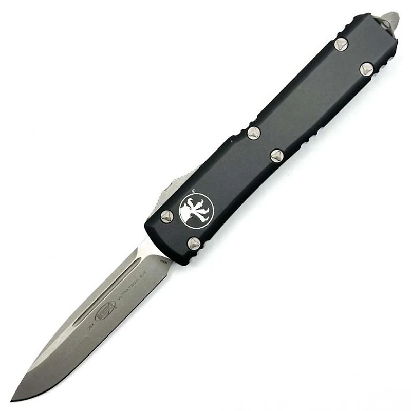 Microtech Ultratech Black OTF Knife (3.46" Apocalyptic) 121-10AP