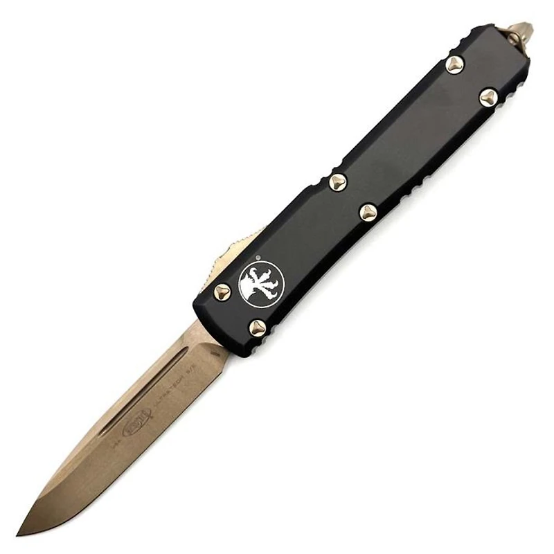 Microtech Ultratech Bronze Black OTF Knife (3.46" Bronze) 121-13