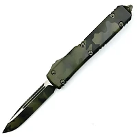 Microtech Ultratech OD Green Camo OTF Knife Signature Series (3.46" Camo) 121-1OCS