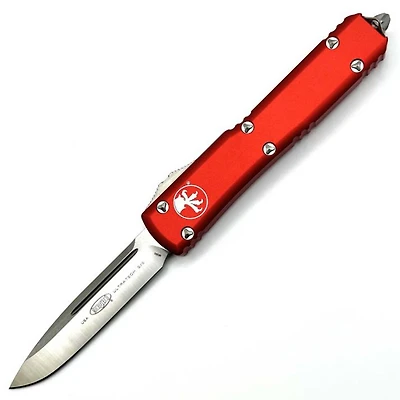Microtech Ultratech Red OTF Knife (3.46" Satin) 121-4RD