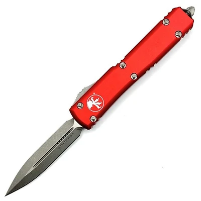 Microtech Ultratech Red OTF Knife Double Edge (3.46" Apocalyptic) 122-10APRD