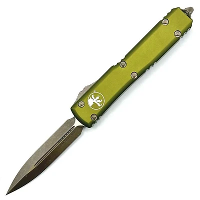 Microtech Ultratech Bronze OD Green OTF Knife Double Edge (3.46" Bronze Apocalyptic ) 122-13APOD
