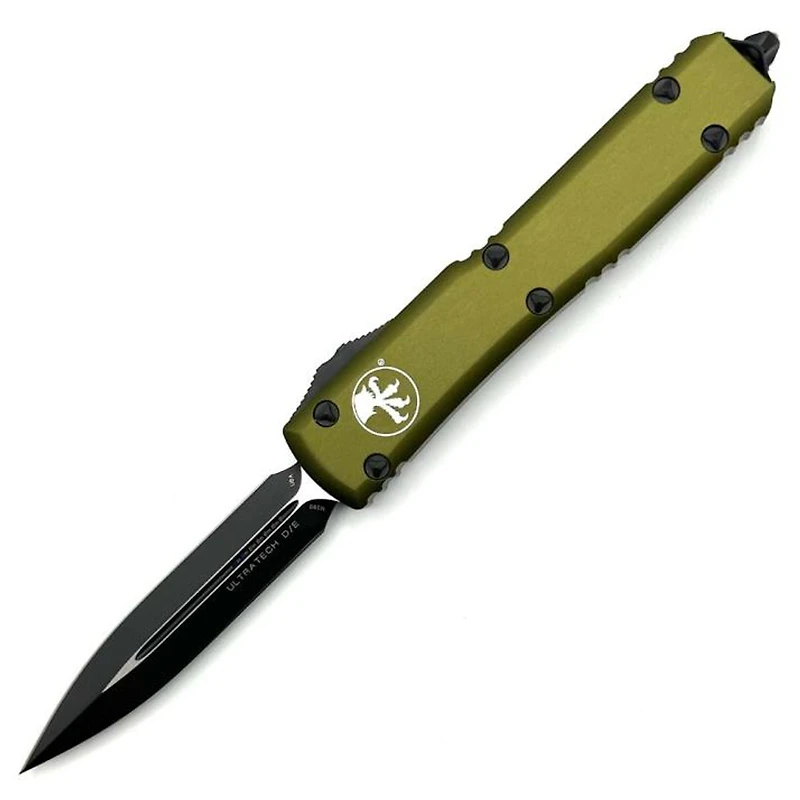 Microtech Ultratech OD Green OTF Knife Double Edge (3.46" Black) 122-1OD