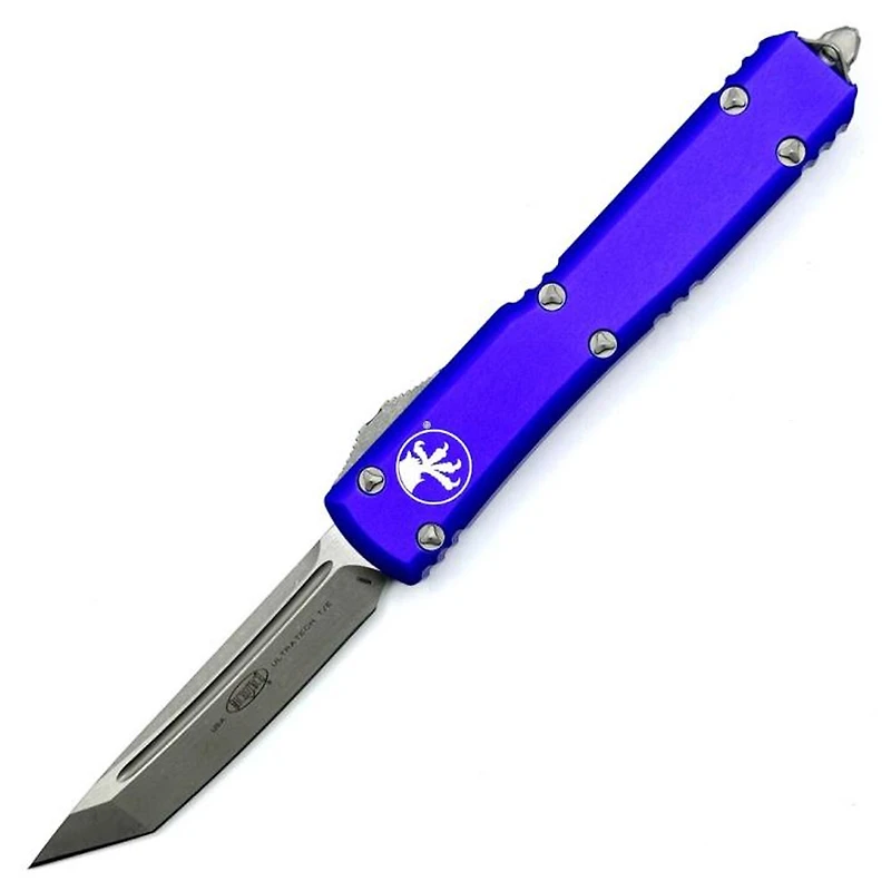 Microtech Ultratech Purple Tanto OTF Knife (3.46" Apocalyptic) 123-10APPU