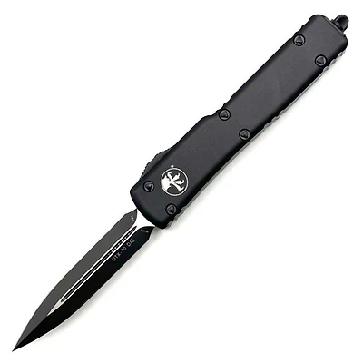 Microtech UTX-70 Black Tactical OTF Knife Double Edge (2.41" Black) 147-1T