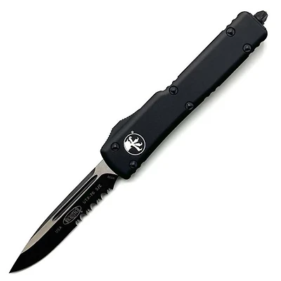 Microtech UTX-70 Black Tactical OTF Knife Serrated (2.41" Black) 148-2T