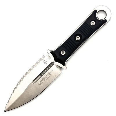 Microtech SBD Fixed Blade Double Edge Full Serrated G-10 (4.375" Stonewash) 201-12