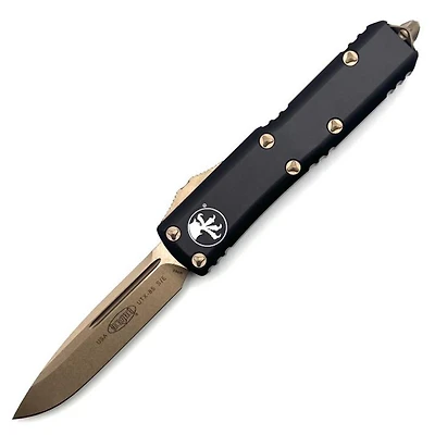 Microtech UTX-85 Bronze Black OTF Knife (3.00" Bronze) 231-13