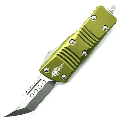 Microtech Mini Troodon OD Green OTF Knife (Tanto) Hellhound (1.9" Stonewash) 819-10ODS