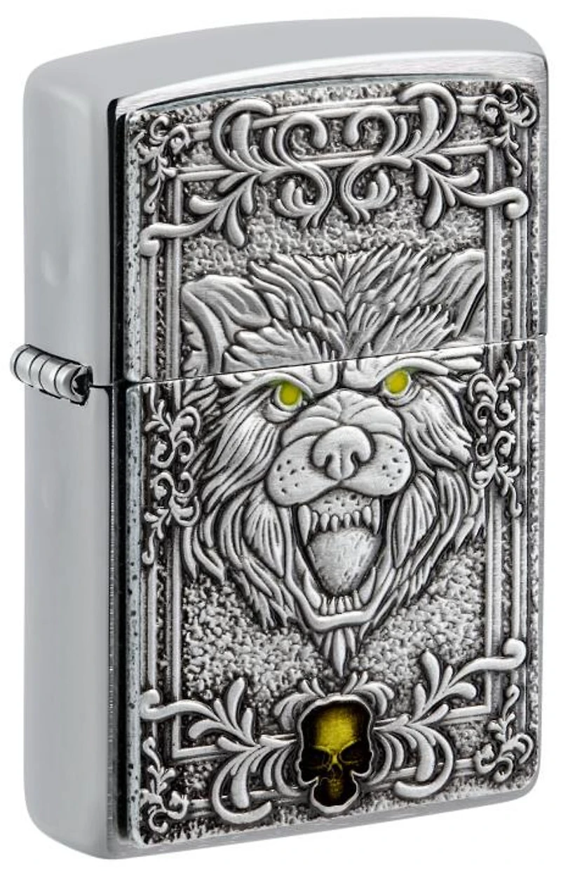 Wolf Emblem Design Zippo