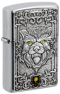 Wolf Emblem Design Zippo