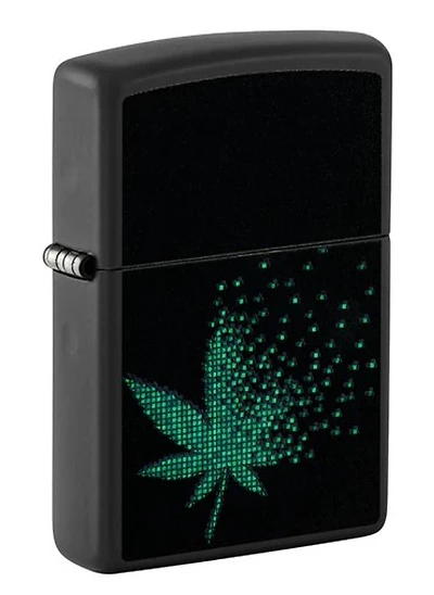Pixel Cannabis Design Zippo
