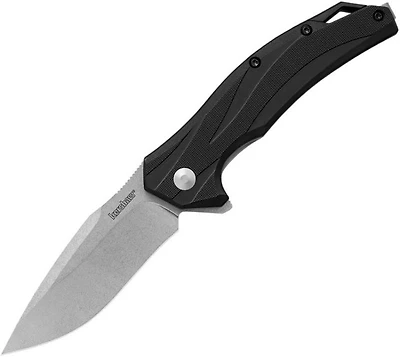 Kershaw Lateral A/O Liner Lock Black GFN Pocket Knife (3" Stonewash 8Cr13MoV)