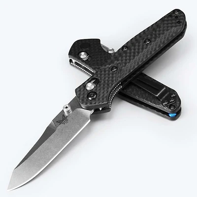 Benchmade Mini Osbon Carbon Fiber (2.90" Stonewash S90V) 945-2