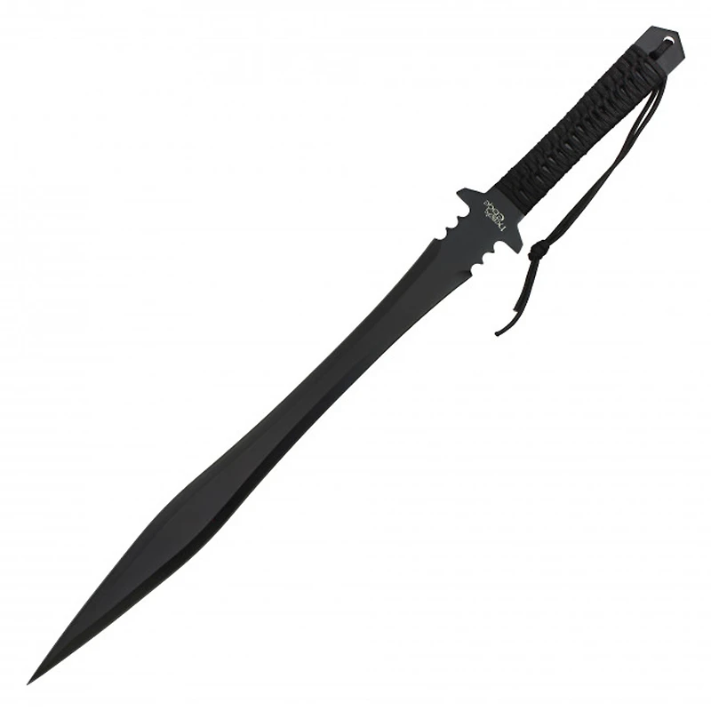 Hero Edge Gladius Machete Sword (BLACK) with 2pc Throwing Knife