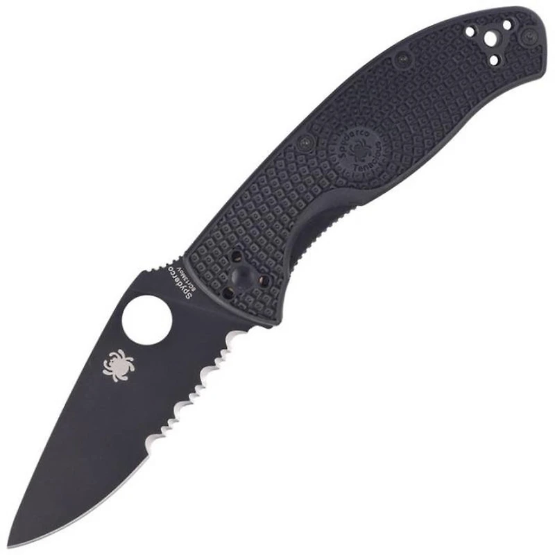 Tenacious Lightweight (Combination Edge) FRN (3.38" Black) Spyderco C122PSBBK