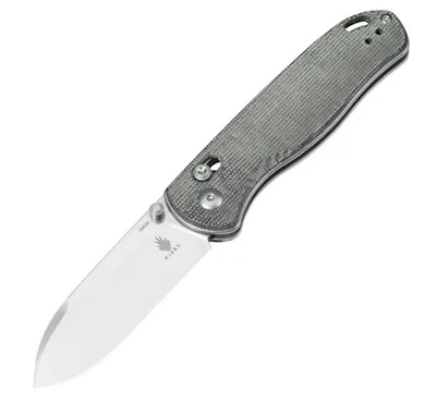 Drop Bear (Micarta) Clutch Lock Pocket Knife [2.99" Stonewashed 154CM] Kizer Cutlery V3619C3