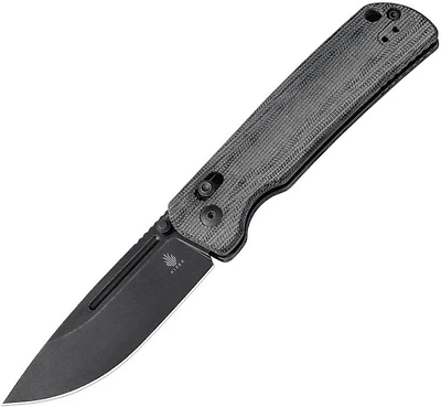 Escort (Micarta) Clutch Lock Pocket Knife [3.31" Black Stonewash 154CM] Kizer Cutlery V4481C3