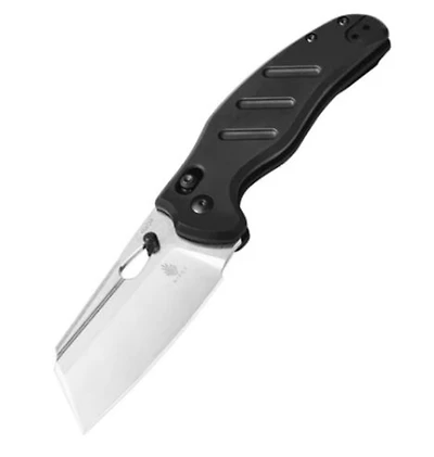 Sheepdog C01C (Black Aluminium) Clutch Lock Pocket Knife [3.15" Satin 154CM] Kizer Cutlery V4488AC2