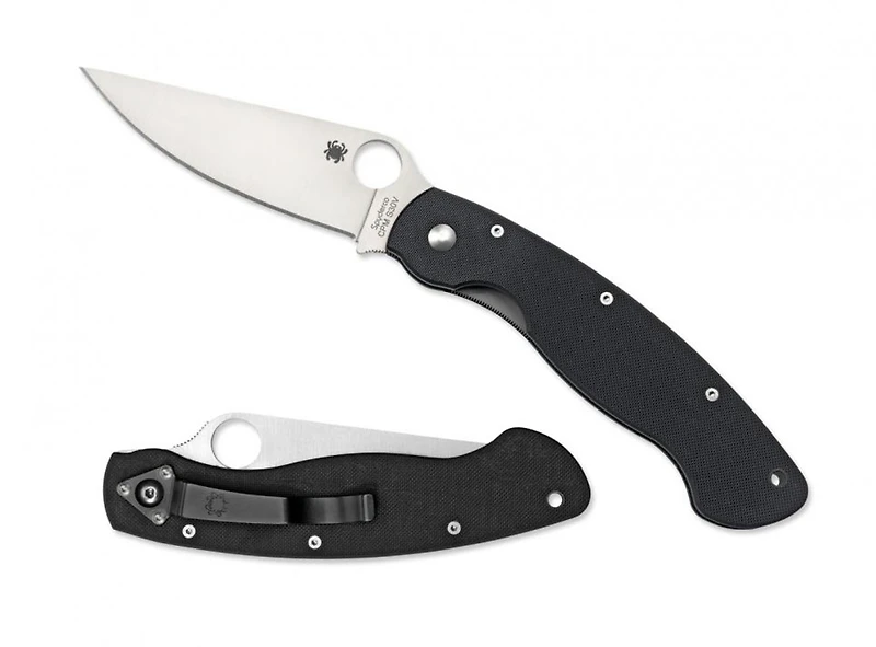 Military Black G-10 (4.00" Satin S30V) Spyderco C36GPE