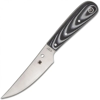 Bow River Fixed Blade Knife Black/Gray G-10 (4.40" Satin) Spyderco FB46GP