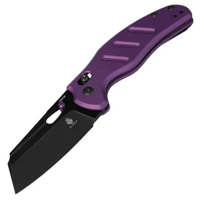 Sheepdog C01C (Purple Aluminium) Clutch Lock Pocket Knife [3.15" Black 154CM] Kizer Cutlery V4488AC1