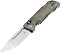 Escort (Micarta) Clutch Lock Pocket Knife [3.31" Stonewash 154CM] Kizer Cutlery V4481C2