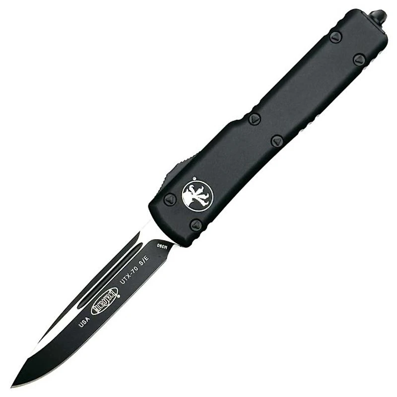 Microtech UTX-70 Black Tactical OTF Knife (2.41" Black) 148-1T