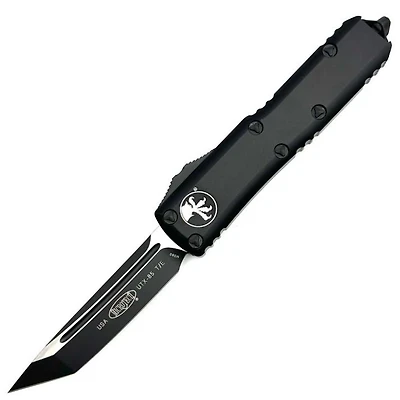 Microtech UTX-85 Black Tactical OTF Tanto Knife (3" Black) 233-1T