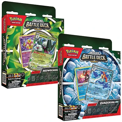 Pokemon TCG: Pokemon Ex Deluxe Battle Deck (Meowscarada ex or Quaquaval ex) 1 Random Box