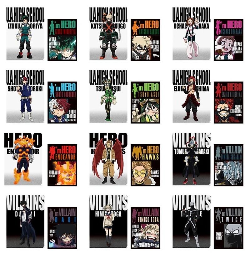 Ichiban Kuji Folder & Sticker Set (I Prize) "My Hero Academia Hero vs Villains" (1 Random Bag)