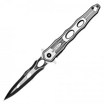 Wartech Dagger (Black/Silver Tone) Curved Blade A/O Pocket Knife