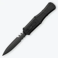 Benchmade Claymore OTF Serrated ( Grivory) Auto Pocket Knife [3.9" Gray D2] 3370SGY