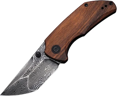 CIVIVI Thug 2 Thumb Stud Knife Cuibourtia Wood (2.69" Hand Rubbed Damascus Blade) C20028C-DS1